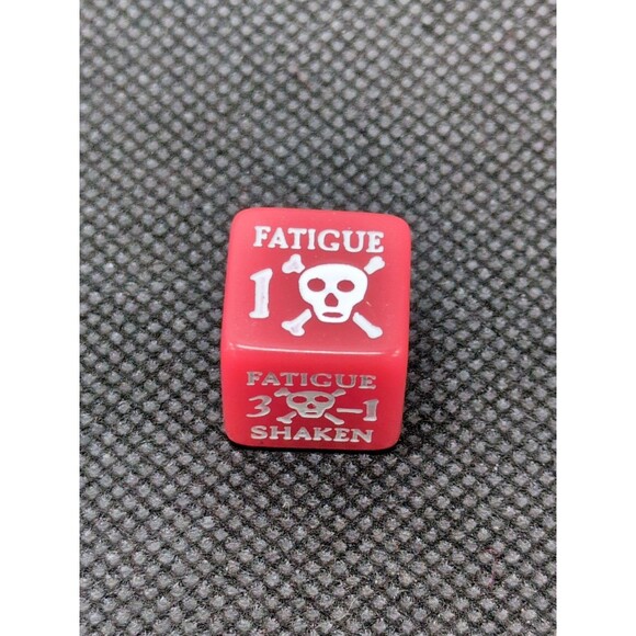 Blood & Plunder Fatigue And Shaken Red Dice 1/2" - Picture 4 of 7